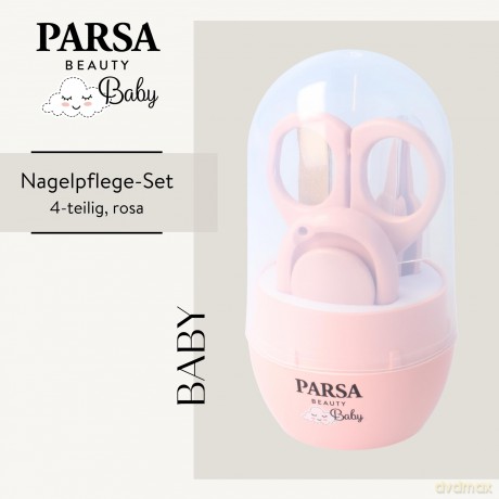 Parsa - 6-piece nail care set for newborns - Pink - Compact