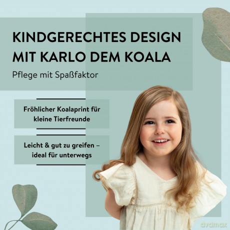 Parsa - Karlo Detangler Hairbrush - Koala Print - Compact
