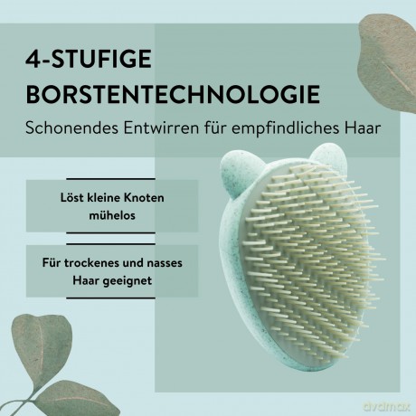 Parsa - Karlo Detangler Hairbrush - Koala Print - Compact