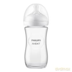 Philips Avent - Bottle glass 240 ml, teat 1+ months, 1 piece