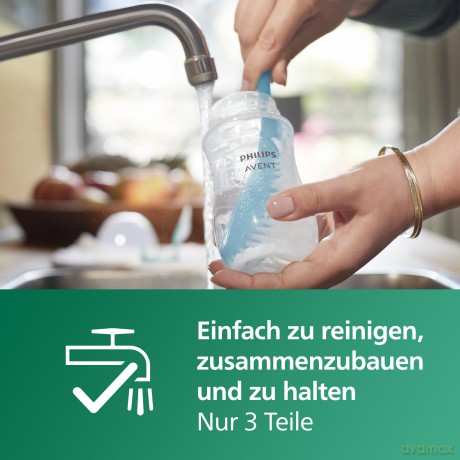 Philips Avent - Bottle glass 240 ml, teat 1+ months, 1 piece