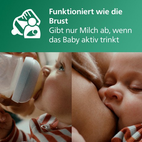 Philips Avent - Bottle glass 240 ml, teat 1+ months, 1 piece