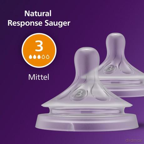 Philips Avent - Niplle, Natural Response Nipple 2 pieces medium Flow Nipple