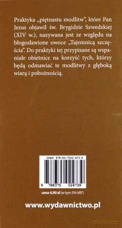 Tajemnica Szczęścia Modlitwy Objawione Św Brygidzie [KSIĄŻKA]