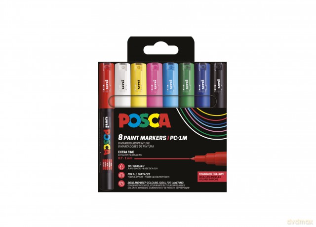 Posca - Extra Fine Tip Pen, 8 pc (401651)
