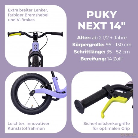 Puky - NEXT Balance Bike 14 Lilac (4147)