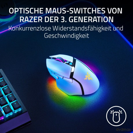 Razer - Basilisk V3 Pro 35K Ergonomic Gaming Mouse - White