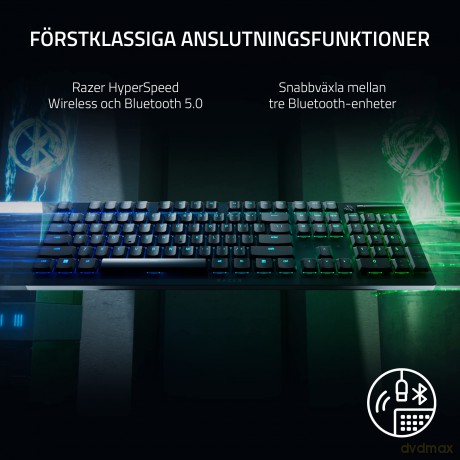 Razer - Deathstalker V2 Pro Wireless Low Profile - Red Switch - Nordic