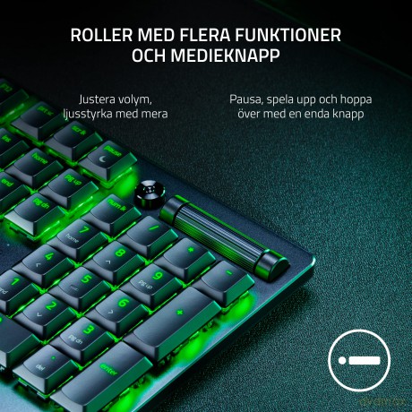 Razer - Deathstalker V2 Pro Wireless Low Profile - Red Switch - Nordic