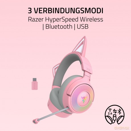 Razer - Kraken Kitty V3 Pro - Quartz