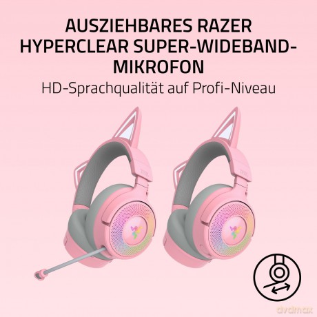 Razer - Kraken Kitty V3 Pro - Quartz