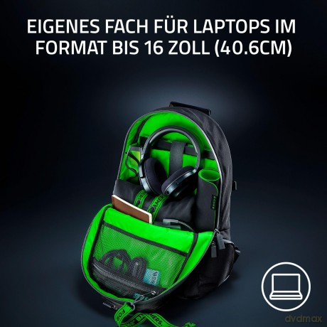Razer Rogue 15 Backpack V3 - Water-Resistant Gaming Laptop Backpack