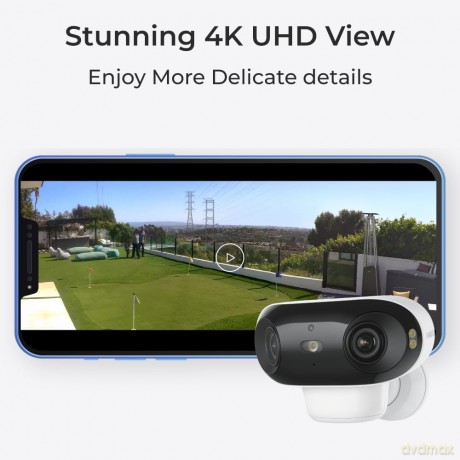 Reolink - Argus 4 Pro 4K Color Vision Outdoor Camera - White