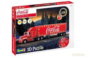 Revell - 3D Puzzle - Coca-Cola Truck LED (600152) [PUZZLE]