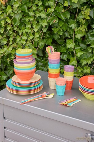 Rice - Melamine Cups - Assorted Glory Days Colors - Medium