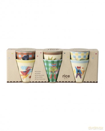 Rice - Melamine Kids Cup with Hero Print - Green - Small