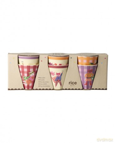 Rice - Melamine Kids Cup with Hero Print - Pink - Small - 160 ml