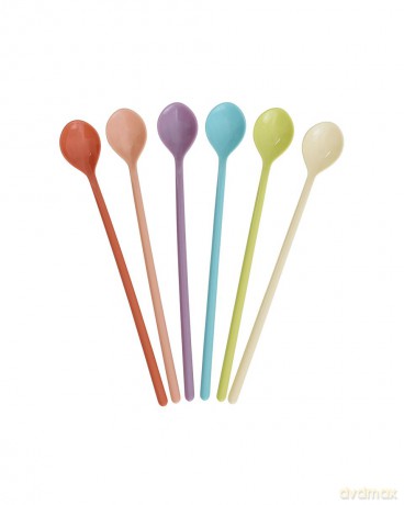Rice - Melamine Latte Spoons - Glory Days Colors - Set of 6
