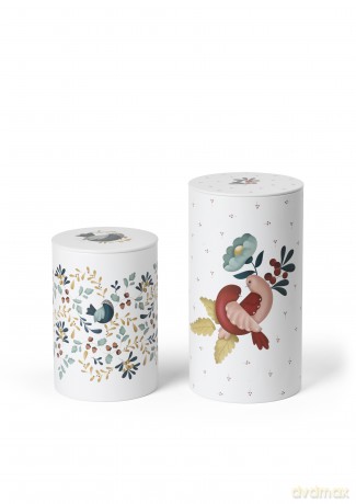 Rosendahl - GC Cottage Storage Tin - White w. deco - 10/11