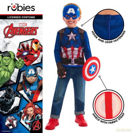 Rubies - Captain America Dress Up Set (104 -116 cm)