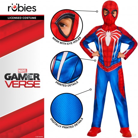 Rubies - Spiderman Gamervserse Jumpsuit - (122-128 cm)