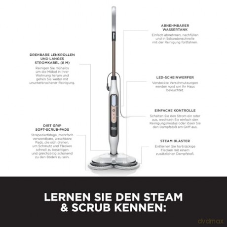 Shark - Steam Scrub - Automatic Steam Mop with Steam Blaster - S8201UK