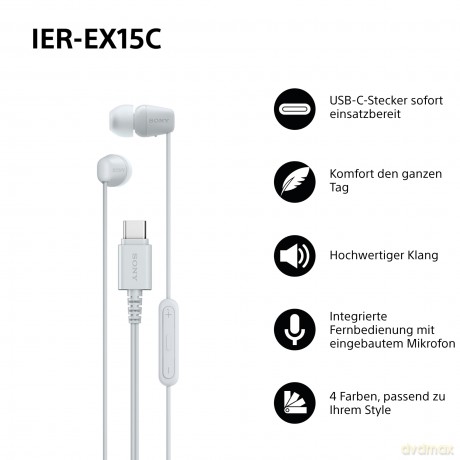 Sony - IER-EX15C Wired USB-C Earbuds