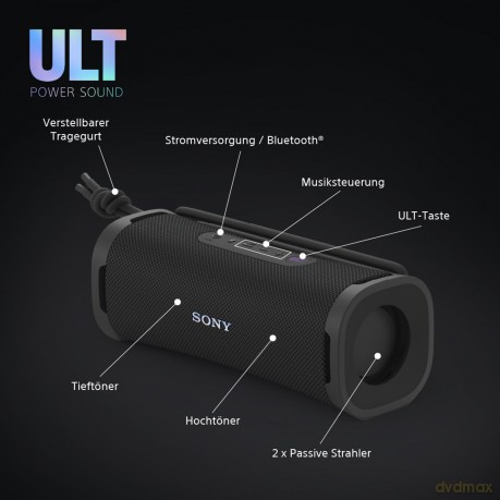 Sony - Portable Bluetooth Speaker Ult Field 1 - Black