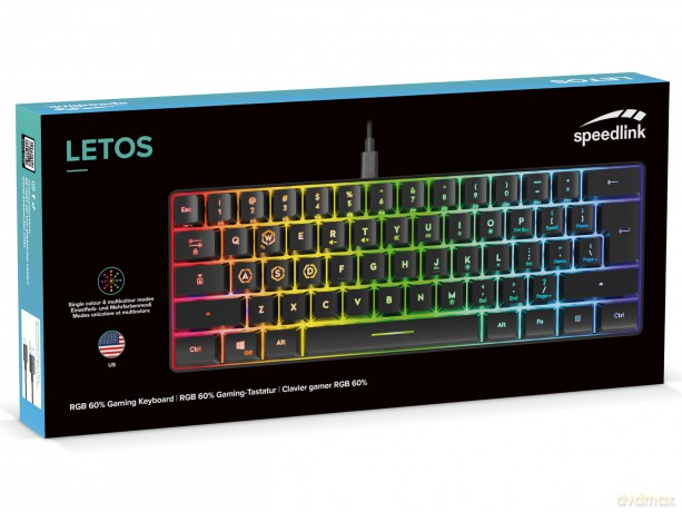 Speedlink - LETOS RGB 60% Gaming Keyboard - US Layout - Black