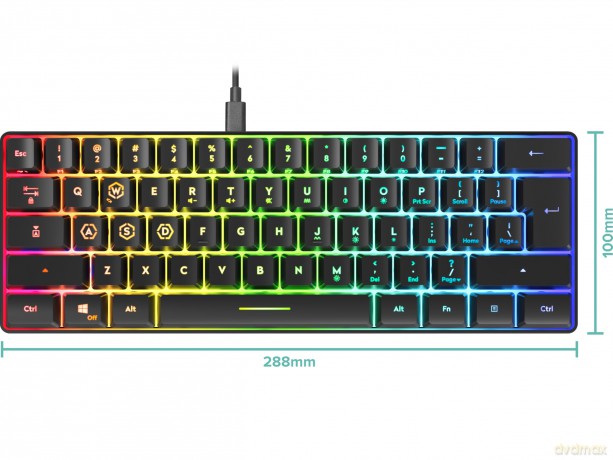 Speedlink - LETOS RGB 60% Gaming Keyboard - US Layout - Black
