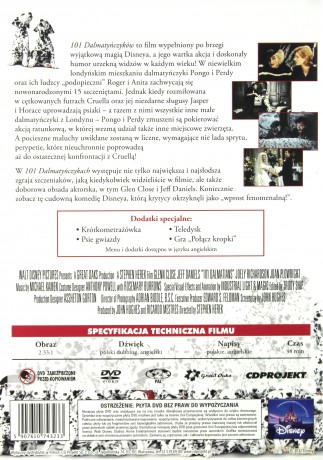 101 Dalmatyńczyków (film fabularny) (Disney) [DVD]