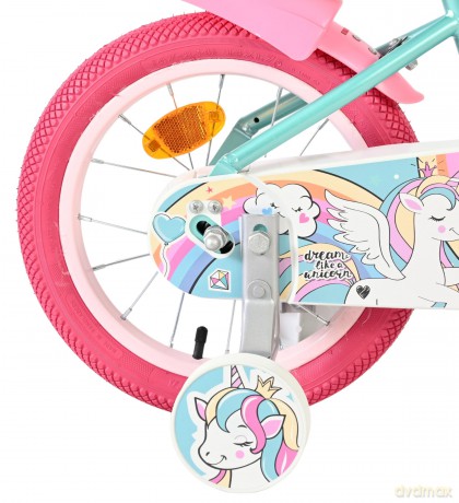 Volare - Children's Bicycle 14 - Unicorn Green (61476)