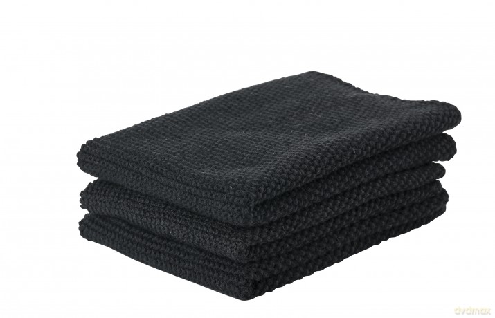 Zone Denmark - Kitchen Cloth 3 pcs - Black (330409)