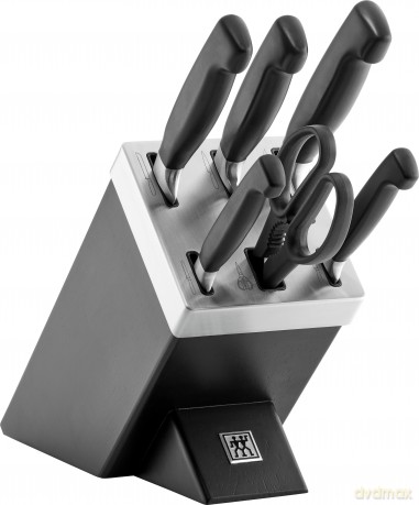 Zwilling - FOUR STAR, Knife block set with KiS technology 7-pcs - Black