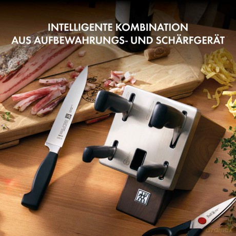 Zwilling - FOUR STAR, Knife block set with KiS technology 7-pcs - Black