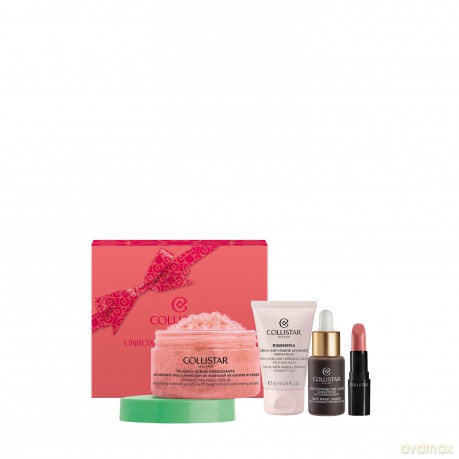 Collistar Set (Mini Lipstic 102+Magic Drops 10 Ml+Regenera Cream 15ml+ Firming Body Scrub 70g)