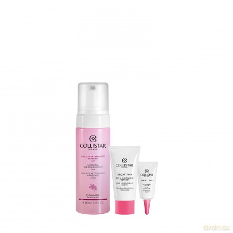 Collistar Set (Soothing Cleansing Face Mousse 180ml + Deeply Moisturizing Cream 25ml + Eye Hydro-Gel 5ml)
