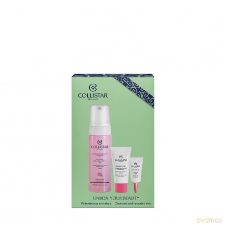 Collistar Set (Soothing Cleansing Face Mousse 180ml + Deeply Moisturizing Cream 25ml + Eye Hydro-Gel 5ml)