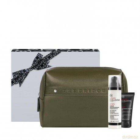 Collistar Set (Uomno Hydra Daily Protective Moisturizer 80ml + Energizing Cleansing Gel 30ml + Pouch)