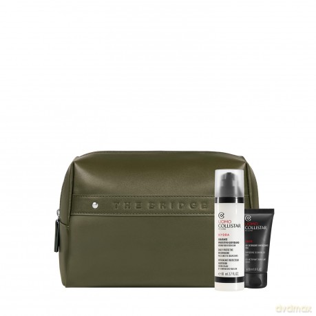 Collistar Set (Uomno Hydra Daily Protective Moisturizer 80ml + Energizing Cleansing Gel 30ml + Pouch)