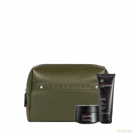 Collistar Set (Uomo Energizing Anti-Aging Cream Gel 50 Ml + Toning Shower Gel 100 Ml + Pouch)