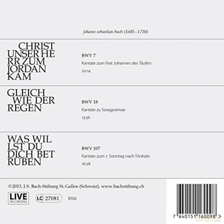 J.S. Bach: Cantatas 8 [CD]