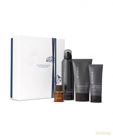 Rituals Set (Rituals Of Homme Foaming Shower Gel 200ml + Shampoo 70ml + Face Scrub 125ml + Travel Edp 15ml)