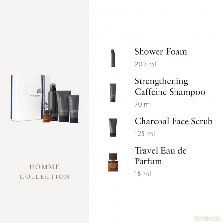 Rituals Set (Rituals Of Homme Foaming Shower Gel 200ml + Shampoo 70ml + Face Scrub 125ml + Travel Edp 15ml)