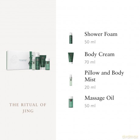 Rituals Set (The Ritual Jing Body Cream Whipped 70 Ml + Shower Gel 50 Ml + Massage Oil 50 Ml + Pillow&Body Mist 20 Ml)