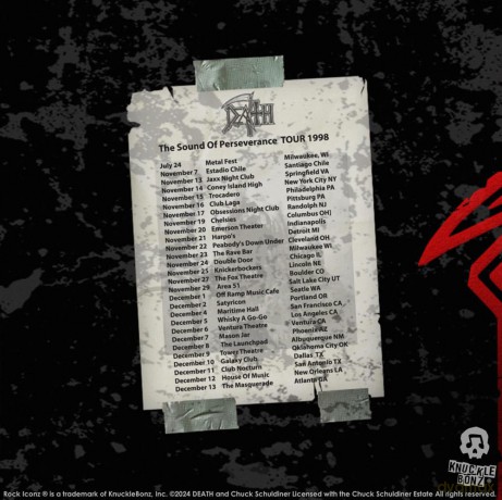 Death Rock Ikonz On Tour Road Case Statue + Stage Backdrop Set The Sound of Perseverance Tour 1998