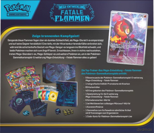 Pokemon ME02 Fatale Flammen Top Trainer Box *German Version*