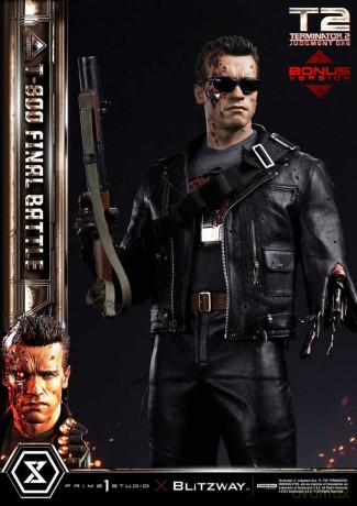 Terminator 2 Museum Masterline Series Statue 1/3 T-800 Final Battle Deluxe Bonus Version 75 cm