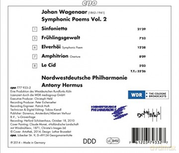 Wagenaar: Symphonic Poems 2 [CD]