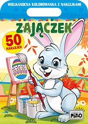 Zajączek. Wielkanocna kolorowanka z naklejkami - Artur Rajch [KSIĄŻKA]